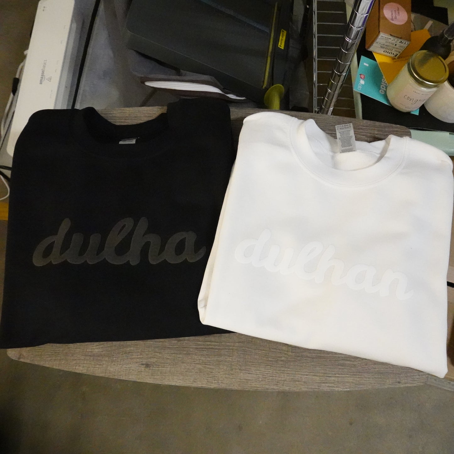 DULHA Puff Print Crewneck