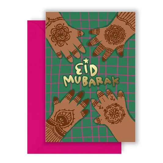 Eid Henna Hands Greeting Card