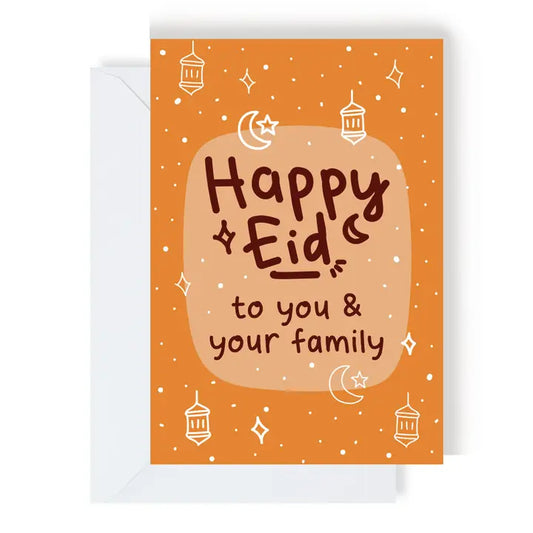 Happy Eid To You & Your Family Greeting Card