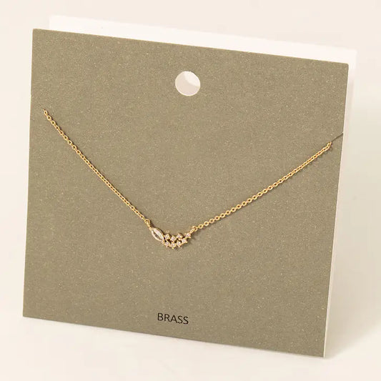 Mixed Studded Pendant Chain Necklace