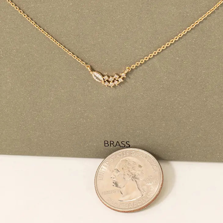 Mixed Studded Pendant Chain Necklace