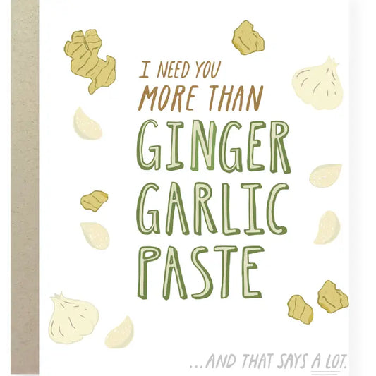 Ginger Garlic Paste Greeting Card