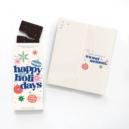 Holiday Ornaments Candy + Greeting Card Combination