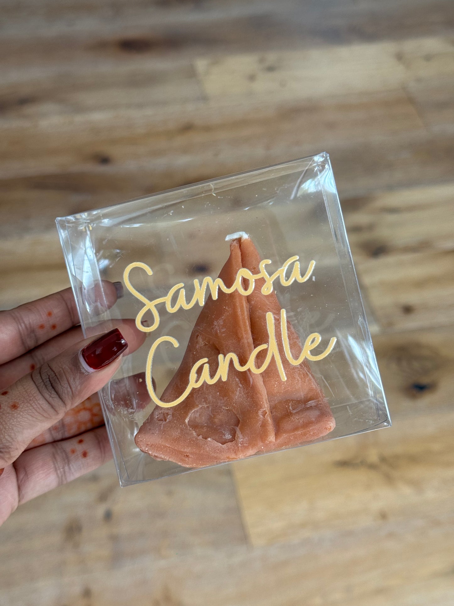 Samosa Candle – Handmade Soy Wax Unscented
