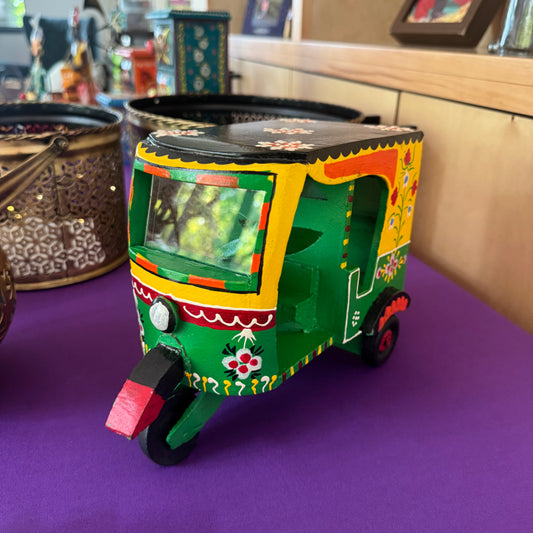 Varandah Handcrafted Wooden Rickshaw Décor Piece