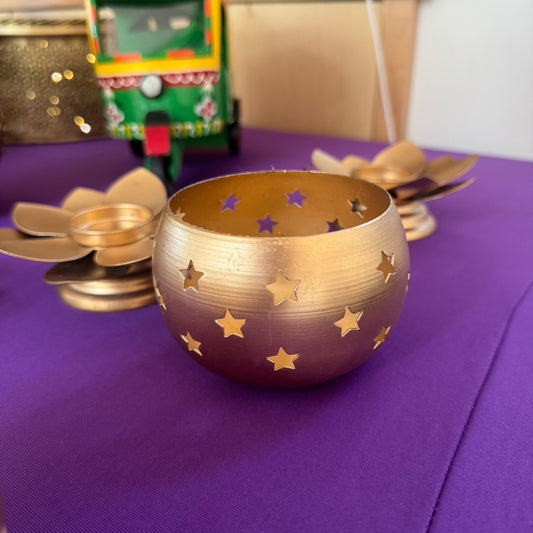 Varandah Tea Light Holder - Brass