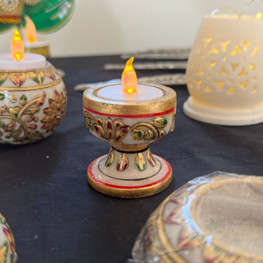 Varandah Tea Light Holder - Marble