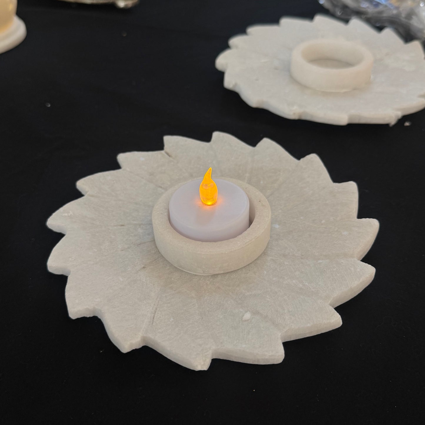 Varandah Tea Light Holder - Marble