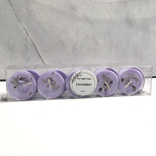 Tealight Candles 10 Pack Crystal Candles Tea Light Candles - Lavender