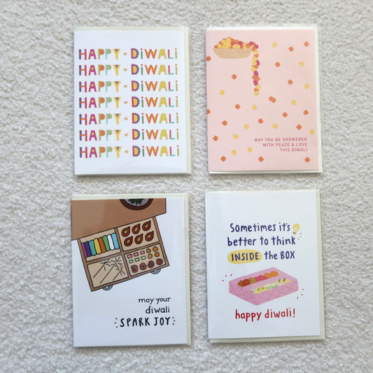 Diwali Greeting Card Set – Pack of 4 by Pyarful