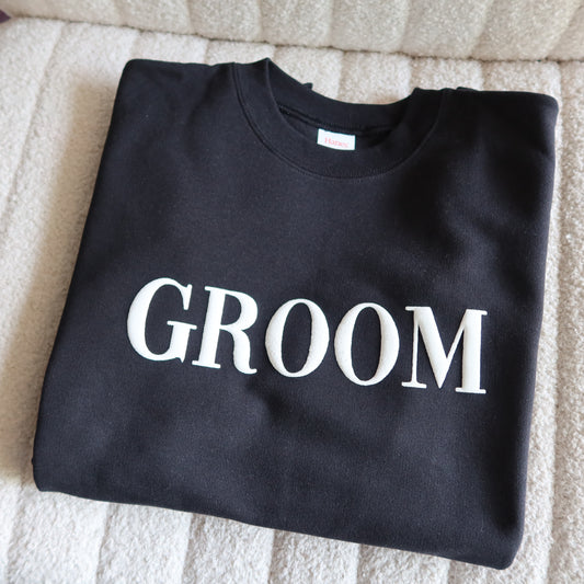 GROOM Puff Print Crewneck