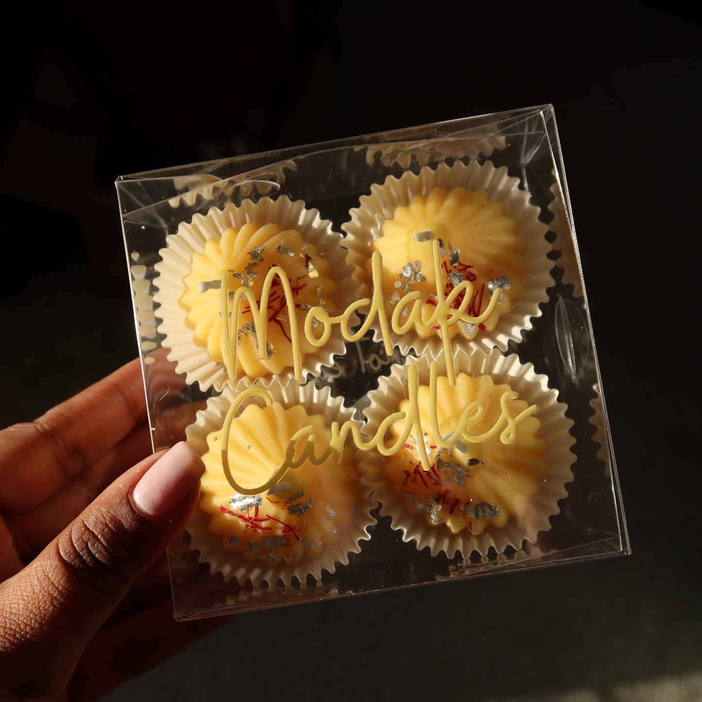 Modak Candle – Set of 4 | Handmade Soy Wax | Honeysuckle Jasmine Scent