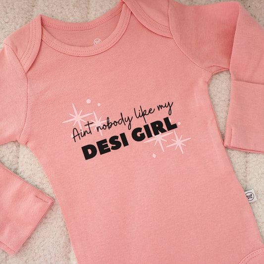 Desi Girl Organic Cotton Baby Onesie (3–6M)