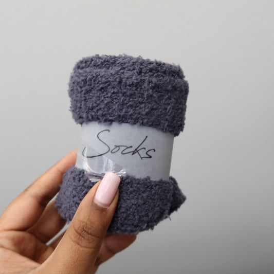 Fuzzy Socks - Charcoal