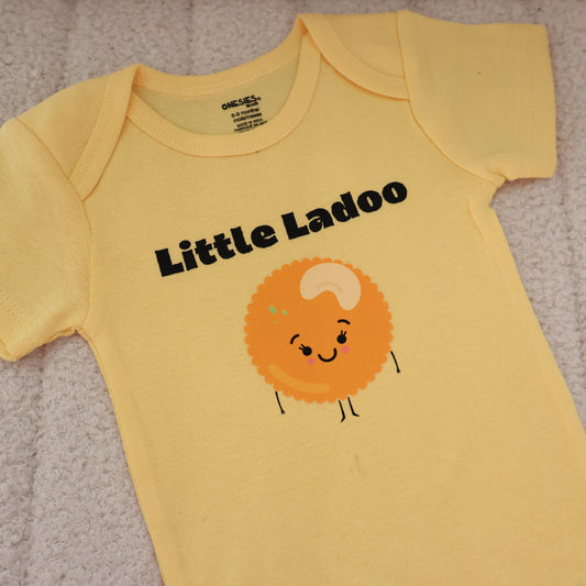 Little Ladoo Short Sleeve Onesie – Yellow (6–9M)