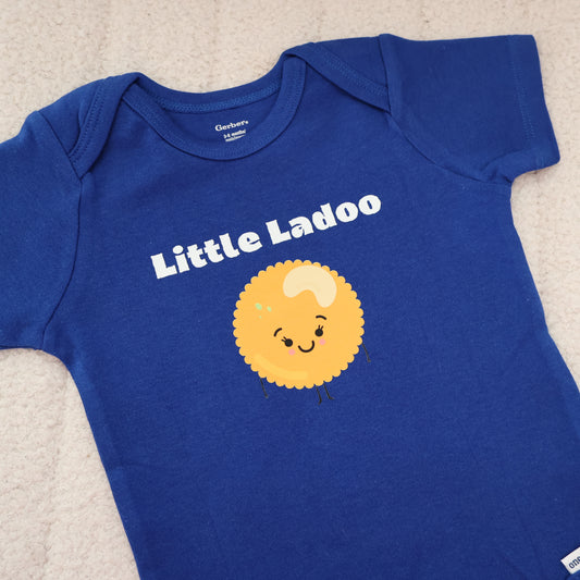 Little Ladoo Short Sleeve Onesie – Blue (3-6M)