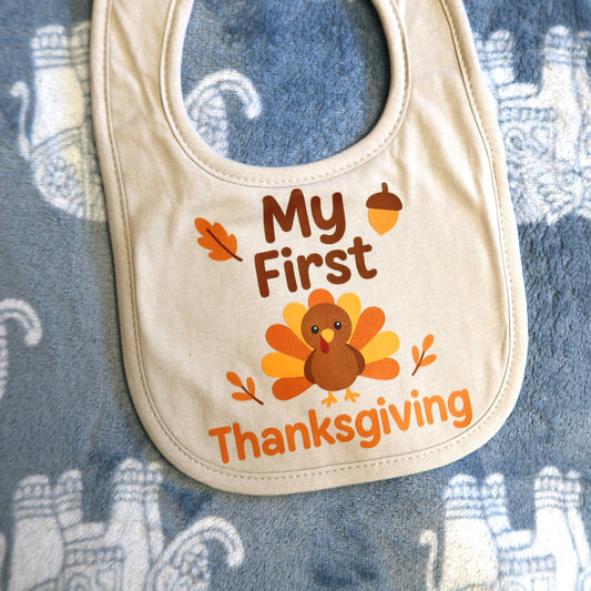 My First Thanksgiving Baby Bib