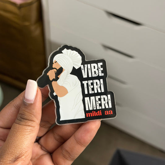 Diljit Dosanj Vibe Teri Meri Acrylic Magnet – SD Exclusive