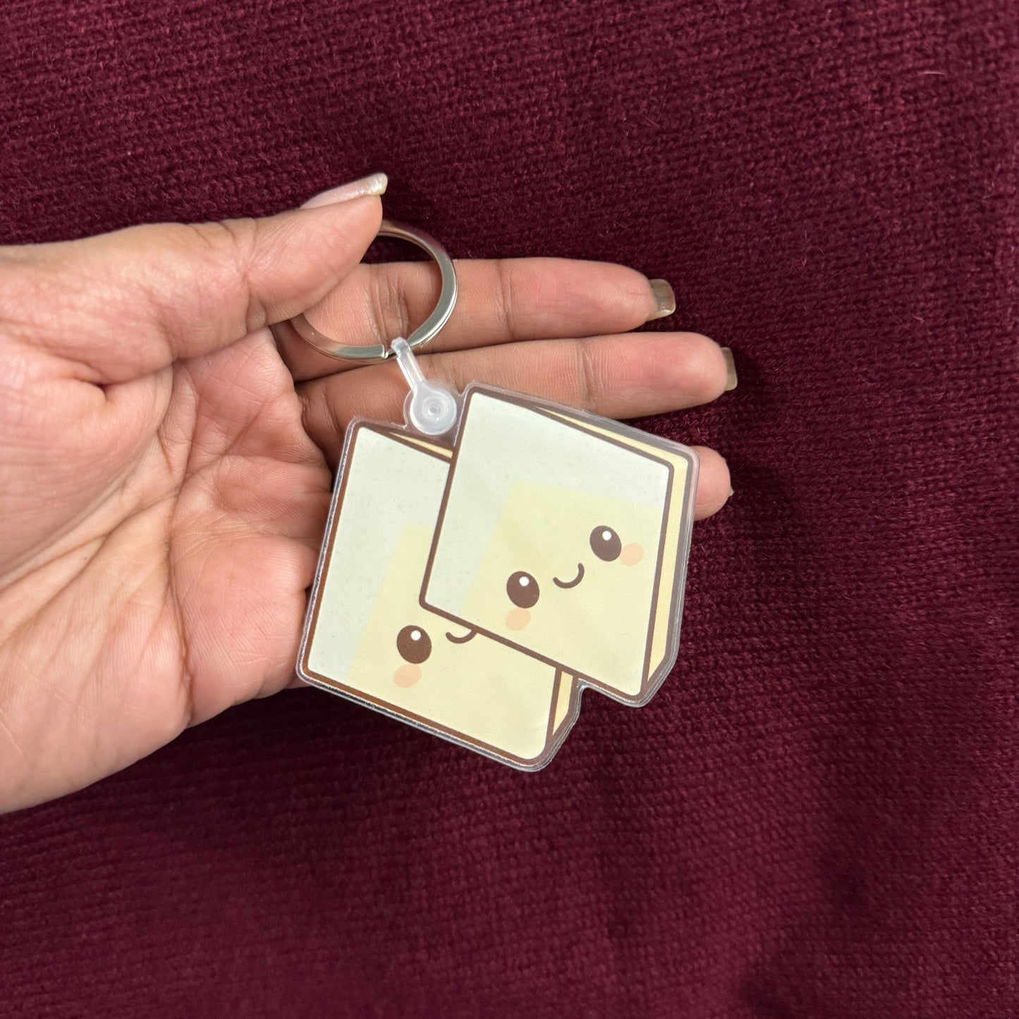 Kaju Katli Keychain – SD Exclusive