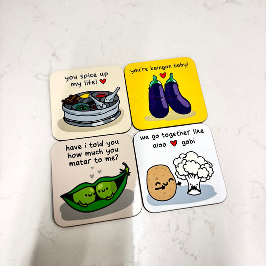 The Playful Indian – Set of 4 Funny Coasters