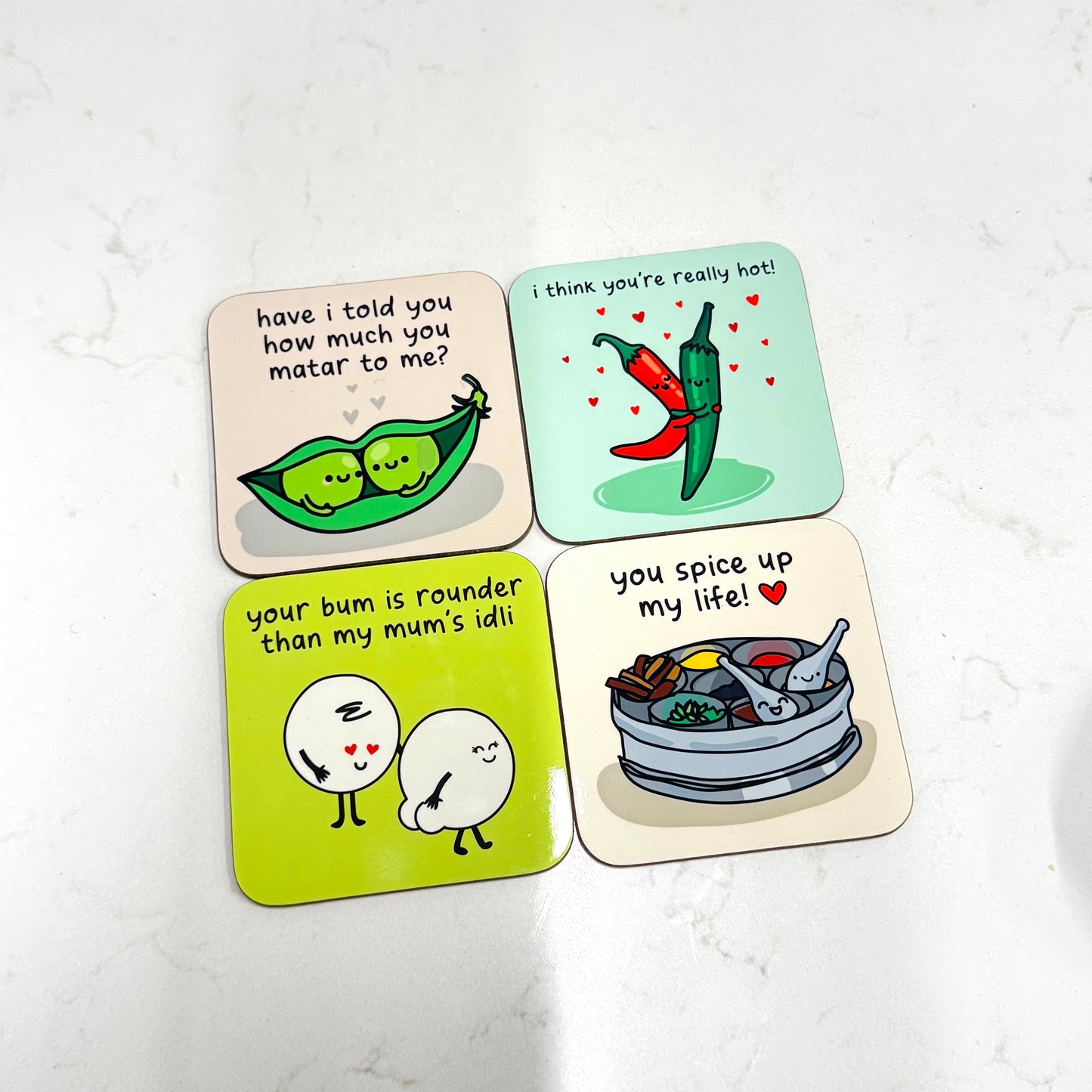 The Playful Indian – Set of 4 Funny Coasters