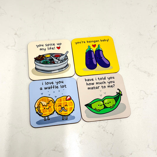 The Playful Indian – Set of 4 Funny Coasters