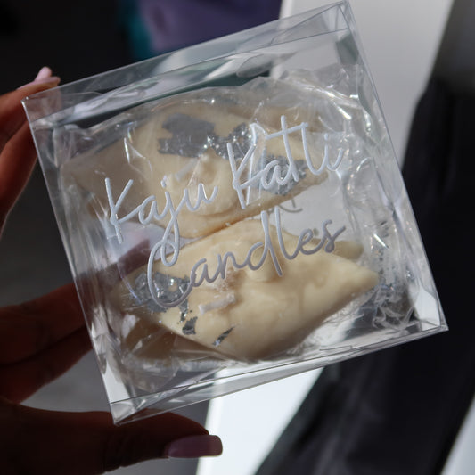 Kaju Katli Candles – Set of 2 | Handmade Soy Wax | Made in California