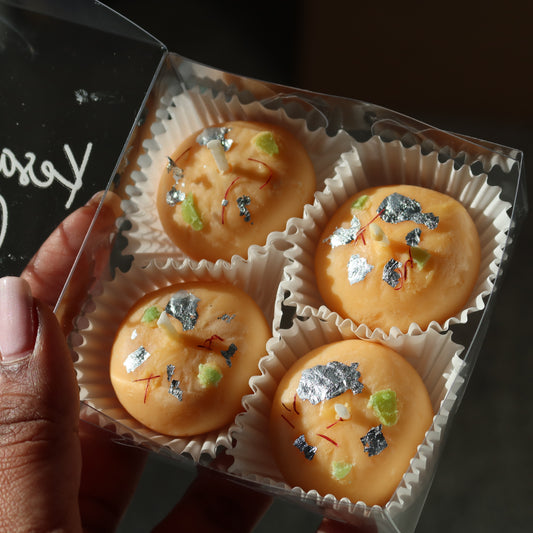 Kesar Pedha Candle – Set of 4 | Handmade Soy Wax | Made in Seattle