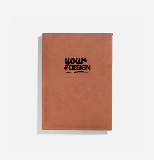 Your Custom Design: Faux Leather Journal Large - Tan with Black Foil