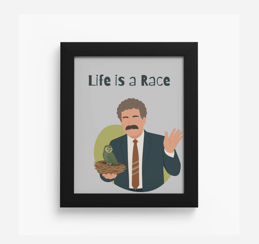 3 Idiots Virus “Life is a Race” 8x10 Framed Print