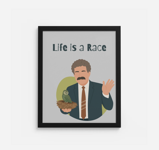 3 Idiots Virus “Life is a Race” 16x20 Framed Print