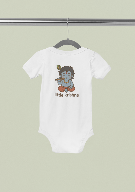 "Little Krishna" Baby Onesie - White