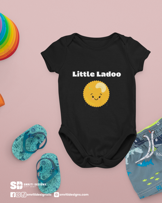 "Little Ladoo" Baby Onesie - Black