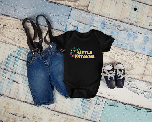 "Little Patakha" Baby Onesie - Black