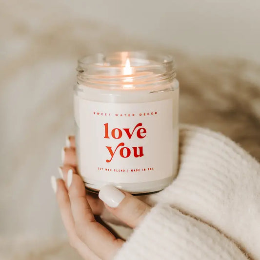Love You 9 oz Soy Candle - Home Decor & Gifts