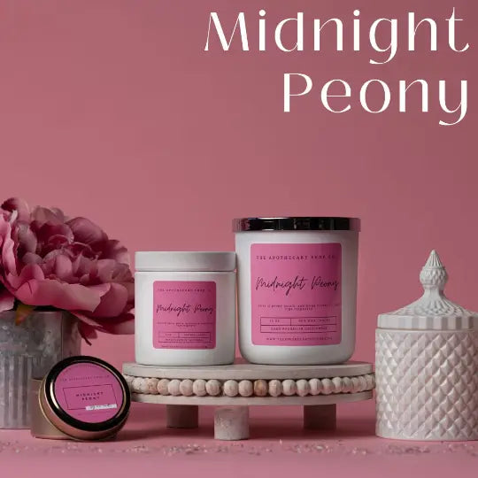 Midnight Peony Soy Wax Candles