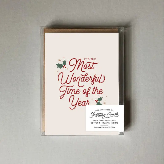 Most Wonderful Time of Year Card - Box Set of 5