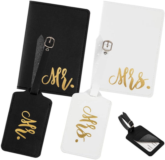 Passport Covers – Perfect Travel Gift & Shop Add-On - Mr. & Mrs. Set of 2