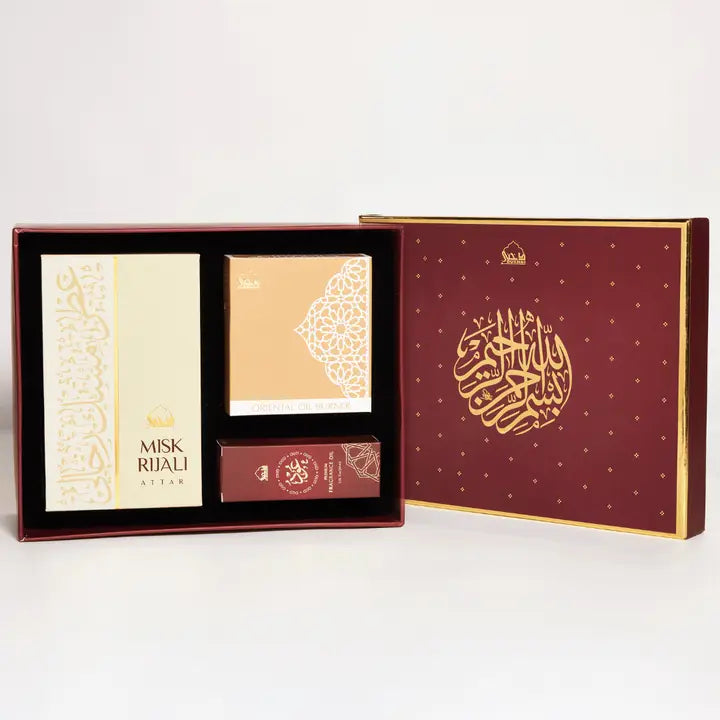 Oud & Musk Eid Gift Set | Attar, Diffuser Oil + Burner