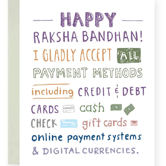 Payment Methods Greeting Card