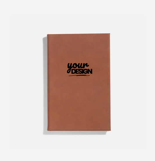 Your Custom Design: Faux Leather Journal Small - Tan with Black Foil