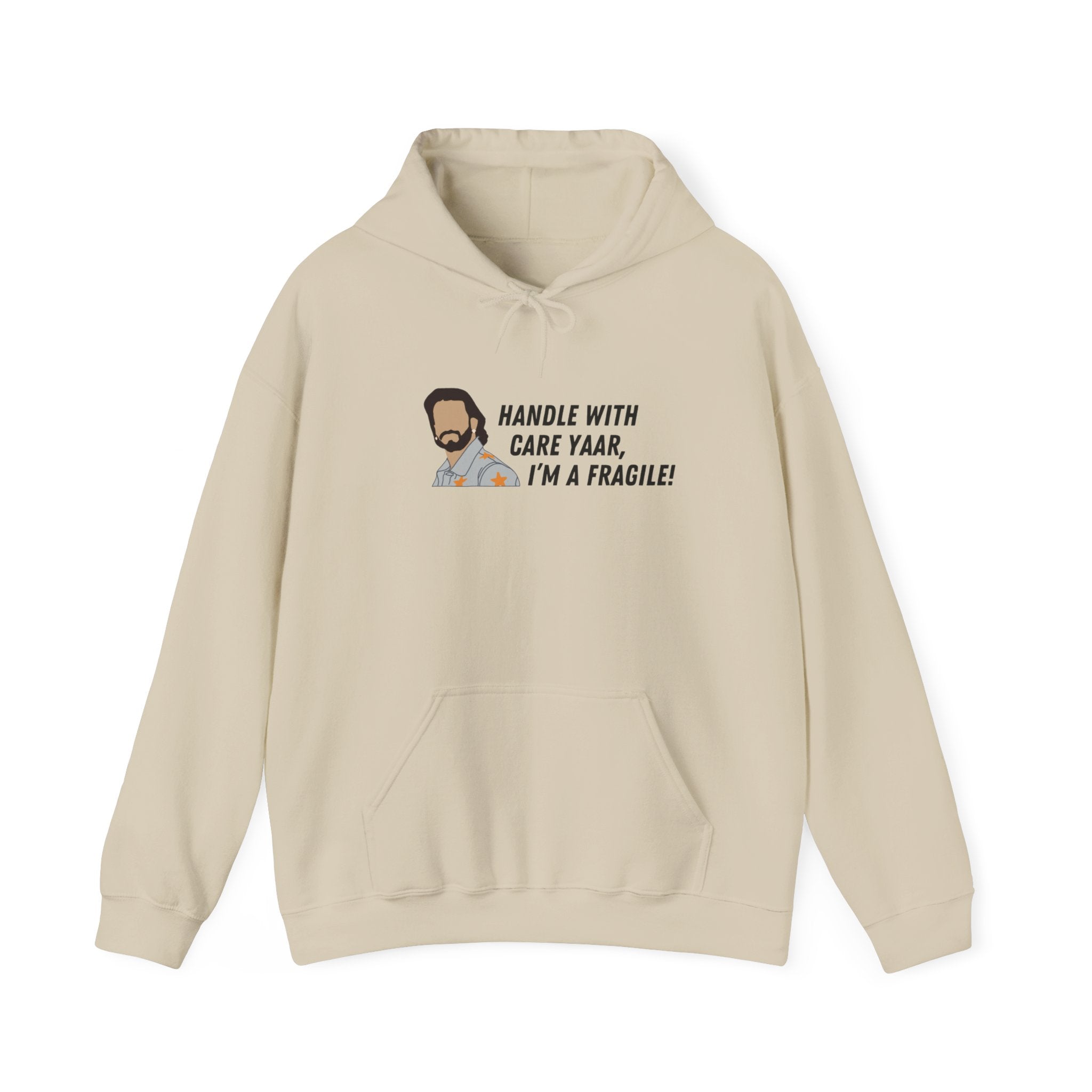 パーカー HANDLE WITH CARE LABEL HOODIE OFF WHITE Handle With Care I'm A Fragile Hoodie – Smriti Designs LLC
