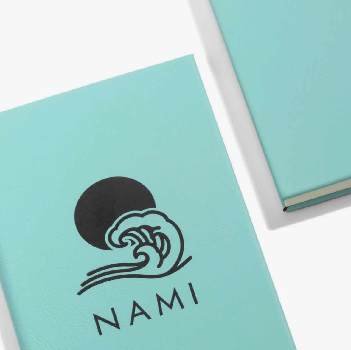 Your Custom Design: Faux Leather Journal Large - Teal with Black Foil