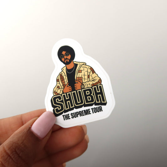 Shubh, The Supreme Tour 2x2 Sticker