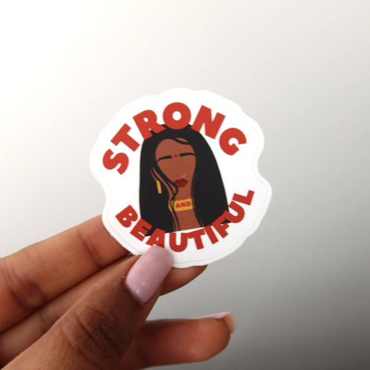 Strong Beautiful 2x2 Sticker