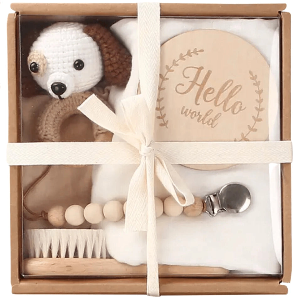 Welcome Baby Gift Box - Charming 6-Piece Set For Newborns - White