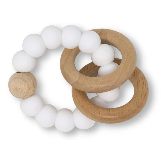 Ring Teether - White