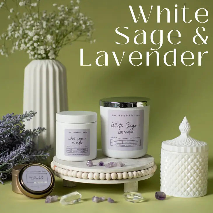 White Sage & Lavender Soy Wax Candles