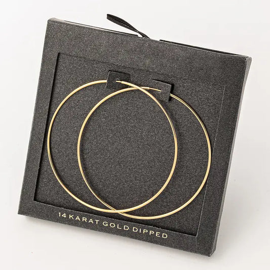 Secret Box Secret Box Skinny 60mm Hoop Earrings