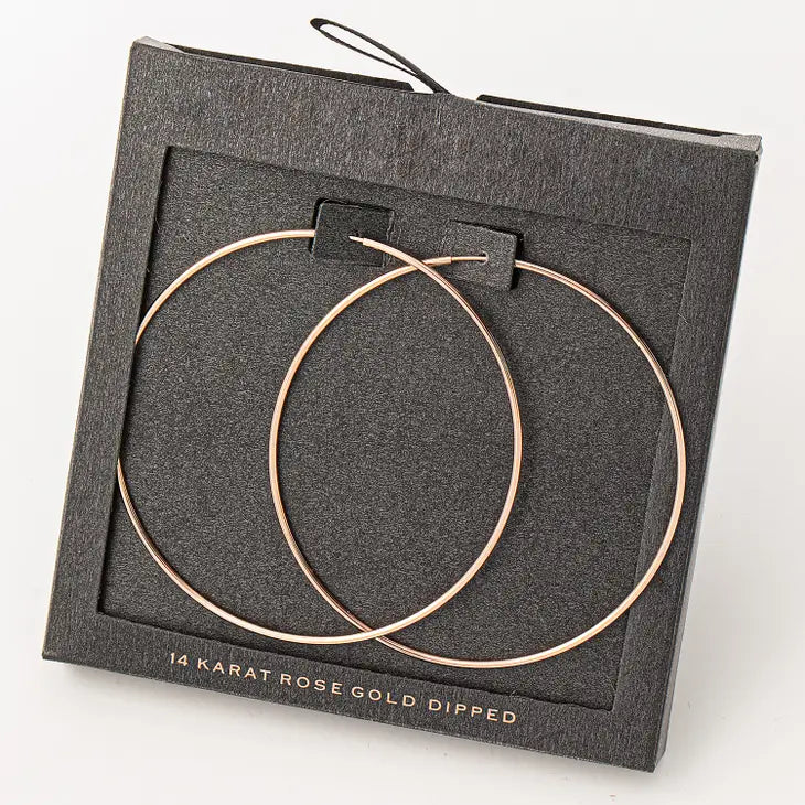 Secret Box Secret Box Skinny 60mm Hoop Earrings